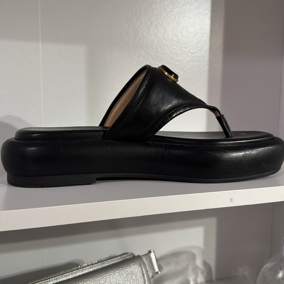 COACH Sylvie Logo Leather Platform sandals - Picture 3 of 4